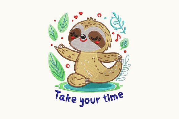 Download Cute Sloth Embroidery Machine Design - Embroidery machine design Collection